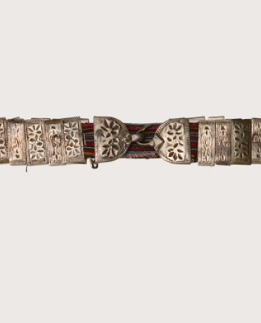 Zonari, silver jointed belt with engraved decoration 