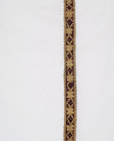 Papoutsali, velvet, gold embroidered chin-strap