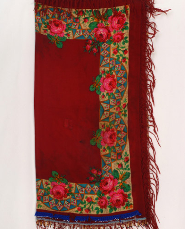 Shamia, woollen, printed head kerchief