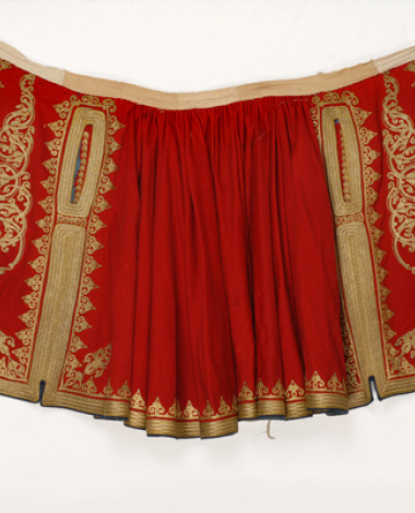 Skirt worn over foustanella that was part of official costumes. It belonged to King Othon.