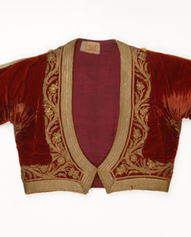 Kondogouni, velvet sleeved jacket ornamented with terzidiko gold embroidery