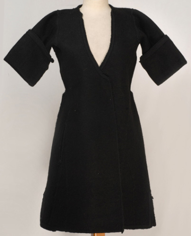 Kiourdia, inner sleeved overcoat made of black horse cloth, ornamented with plain coloured cordons and loops