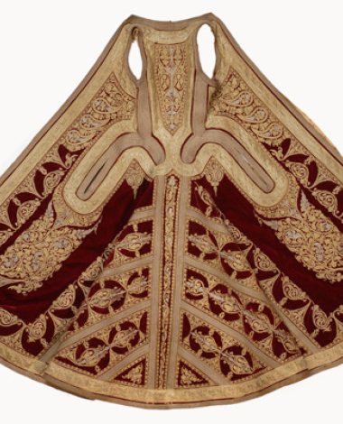 Pirpiri, women's, sleeveless, festive overcoat decorated with terzidikos (gold tailored) embroidery