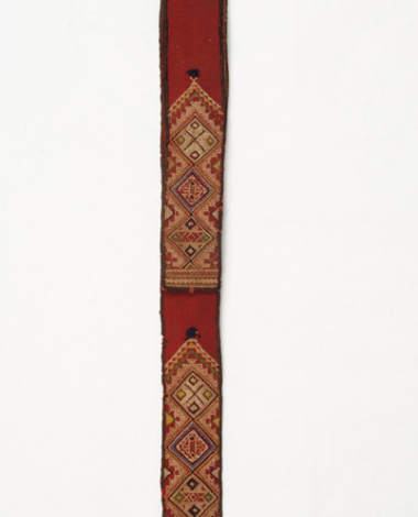 Renta, embroidered, woollen band, accessory of the newlywed woman's festive headdress 