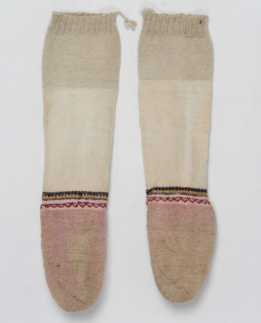Stockings with mytoftera and ploumia at the heel