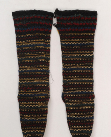Porpats, pair of knitted stockings