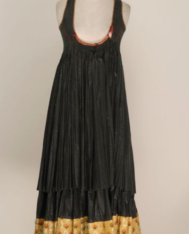 Dark coloured sleeveless foustani (dress) from Psara