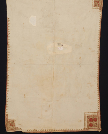 Karpa or peskiri, embroidered cotton kerchief, accessory of koukountas, paezana's headdress