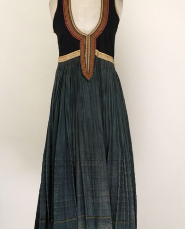 Dress from Megara with black felt bodice