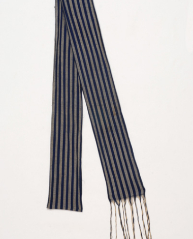 Long striped sash in blue and white, accessory of the costume with a fustanella.