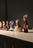 Playmobil figures in traditional Greek costumes. Collection of CMLE. Realisation: Petros Kaminiotis.  Τemporary exhibition “I come from my childhood...”. CMLE 2017. Photograph: Studio Kominis.